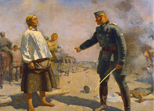«Мать партизана», 1943–1950. Художник: Сергей Герасимов. Государственная Третьяковская галерея, Москва