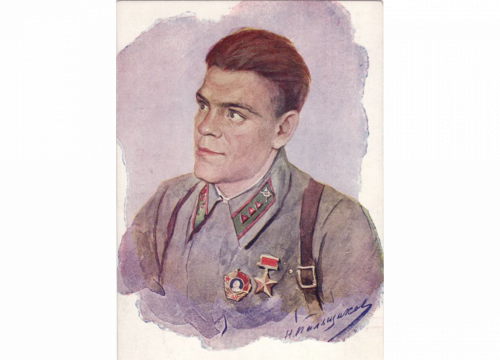 «Герой Советского Союза снайпер старший сержант П.И. Голиченков», 1942 г.