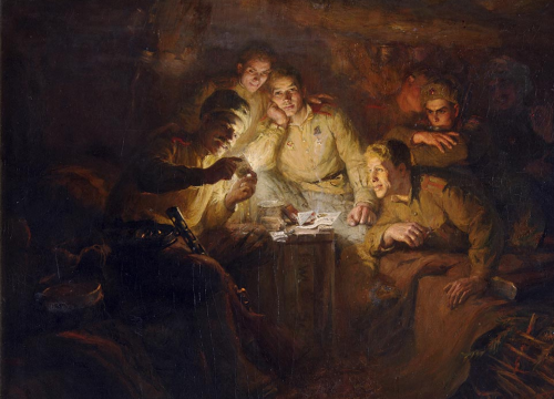 «О далёких и близких», 1950. Художник: Борис Михайлович Неменский. Центральный музей Вооруженных Сил РФ, Москва