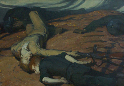 «Безымянная высота», 1962. Художник: Борис Михайлович Неменский, Омский областной музей изобразительных искусств имени М. А. Врубеля