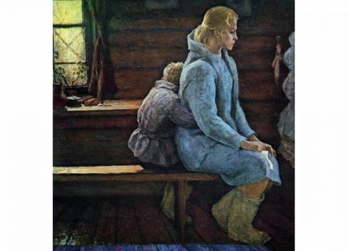«Последнее письмо», 1975. Художник: Борис Михайлович Неменский. Сальский музей имени народного художника В. К. Нечитайло